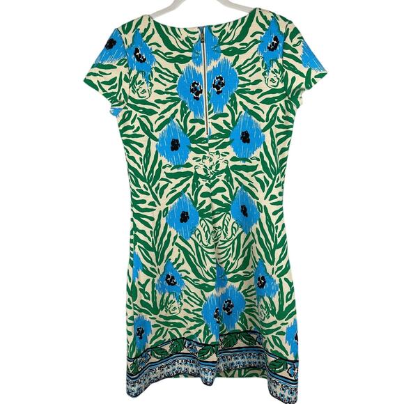 Lilly Pulitzer Layton Sea Oat Ikatty Ikat Engineer Print Shift Dress Size Medium - Picture 6 of 12